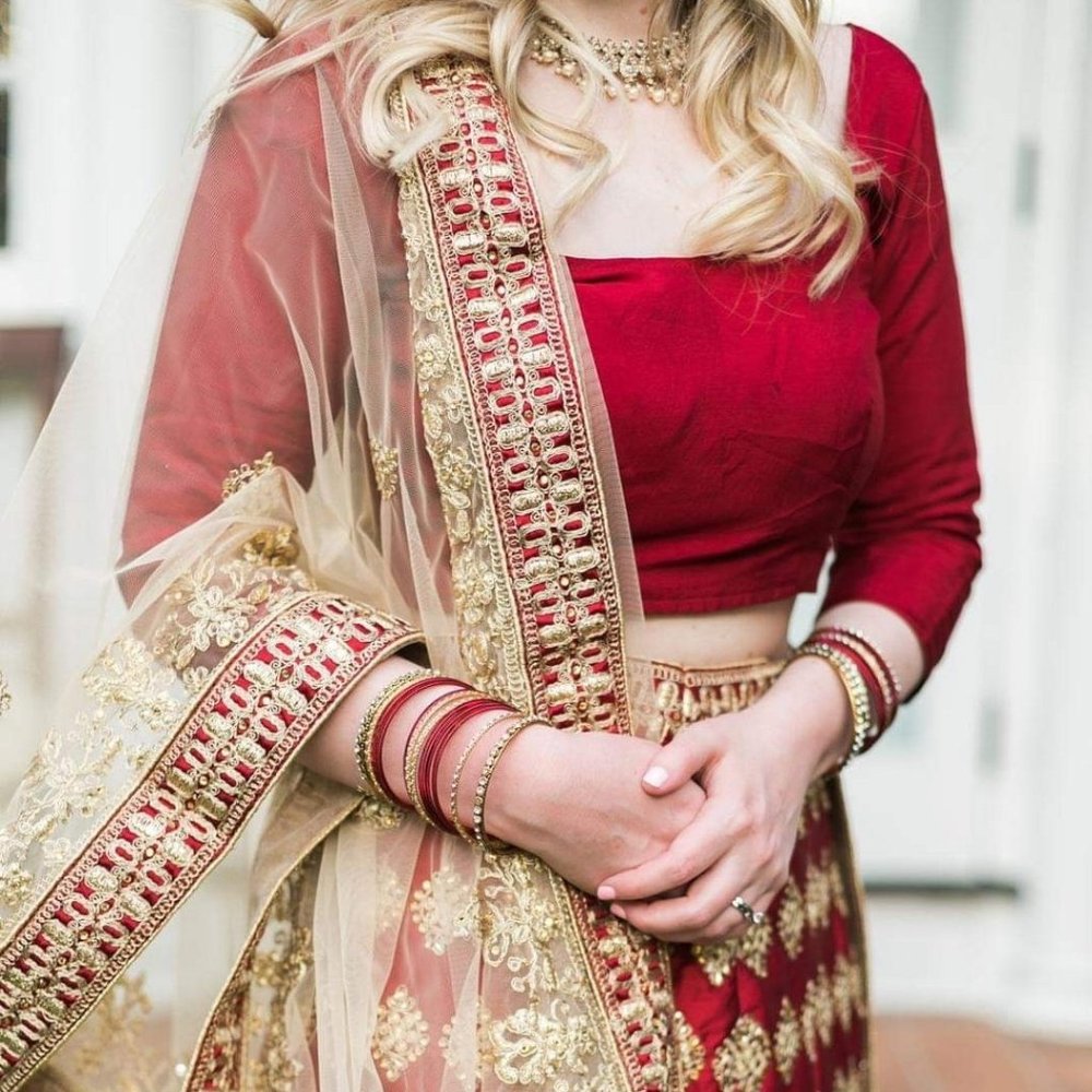 Red and Gold Wedding Lehenga